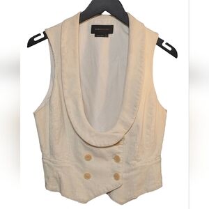 NWOT BCBGMaxAzria Nora Corduroy Winter White Vest